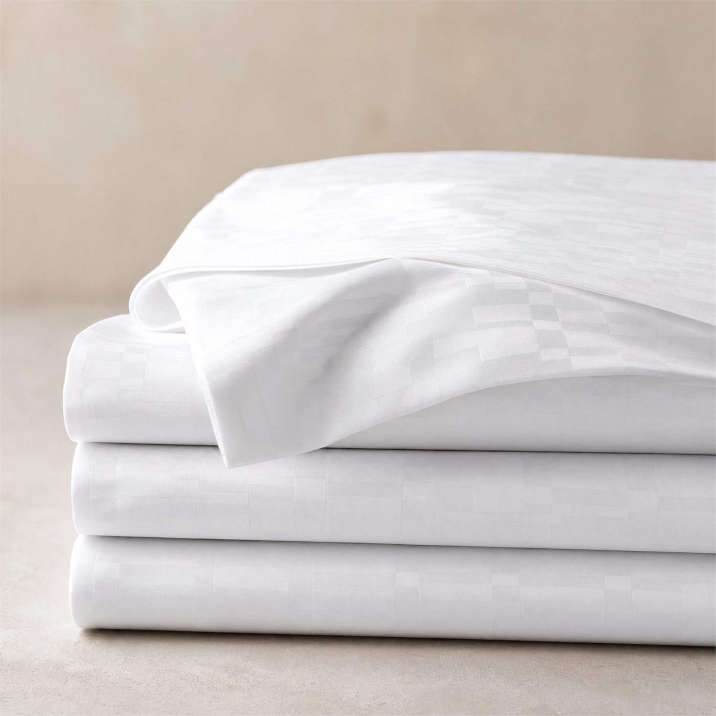 Factory Wholesale Cheap White 100 Cotton Jacquard Bed Sheet