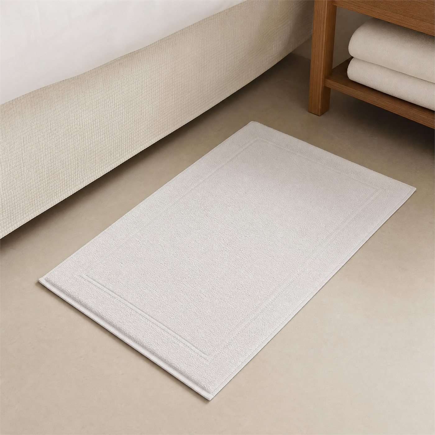 100% cotton plain bedside mat turn down mat floor mat